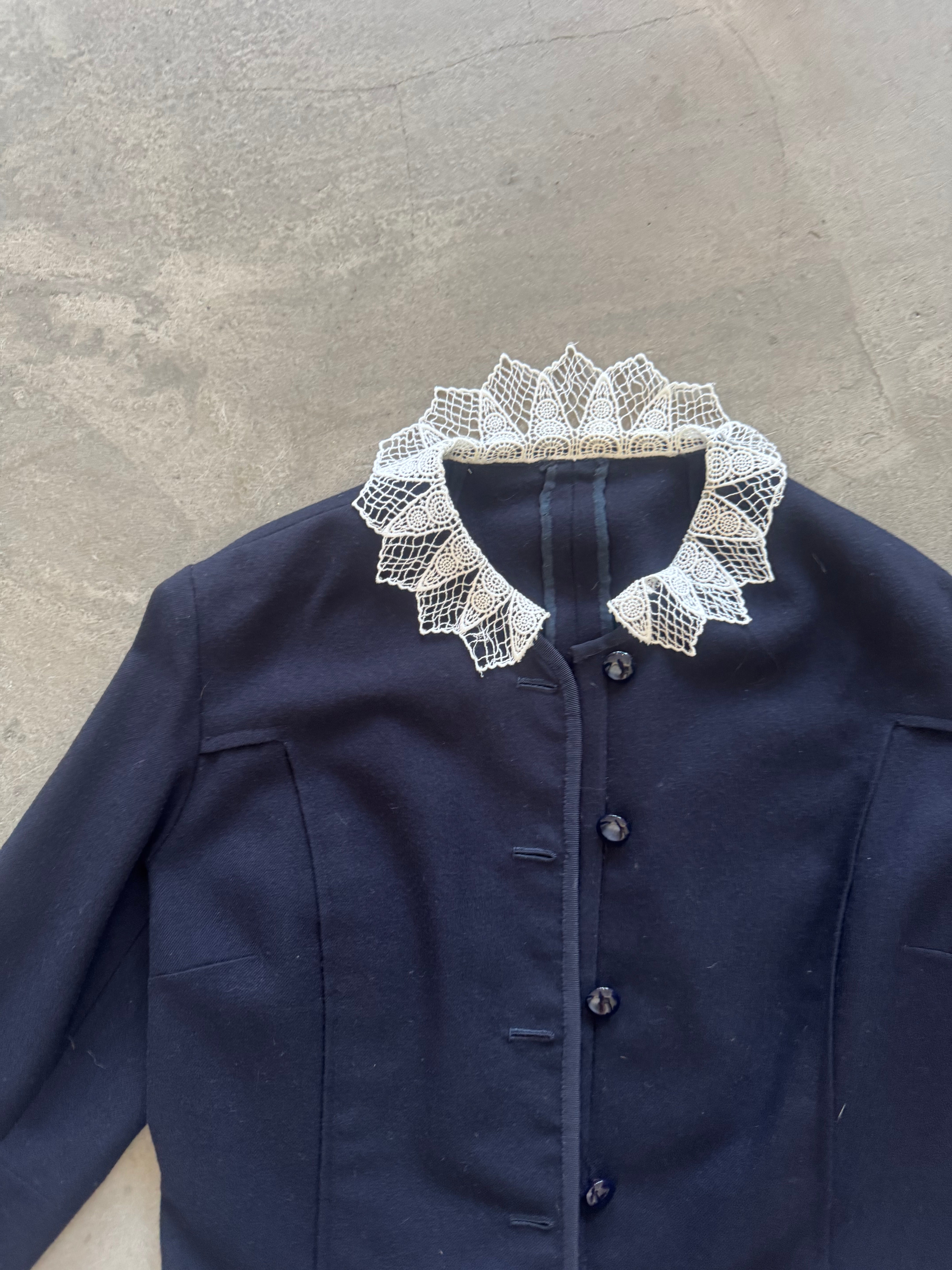 Vintage Jacket with Lace Collar
