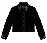 Velvet Vintage Jacket with Rhinestones