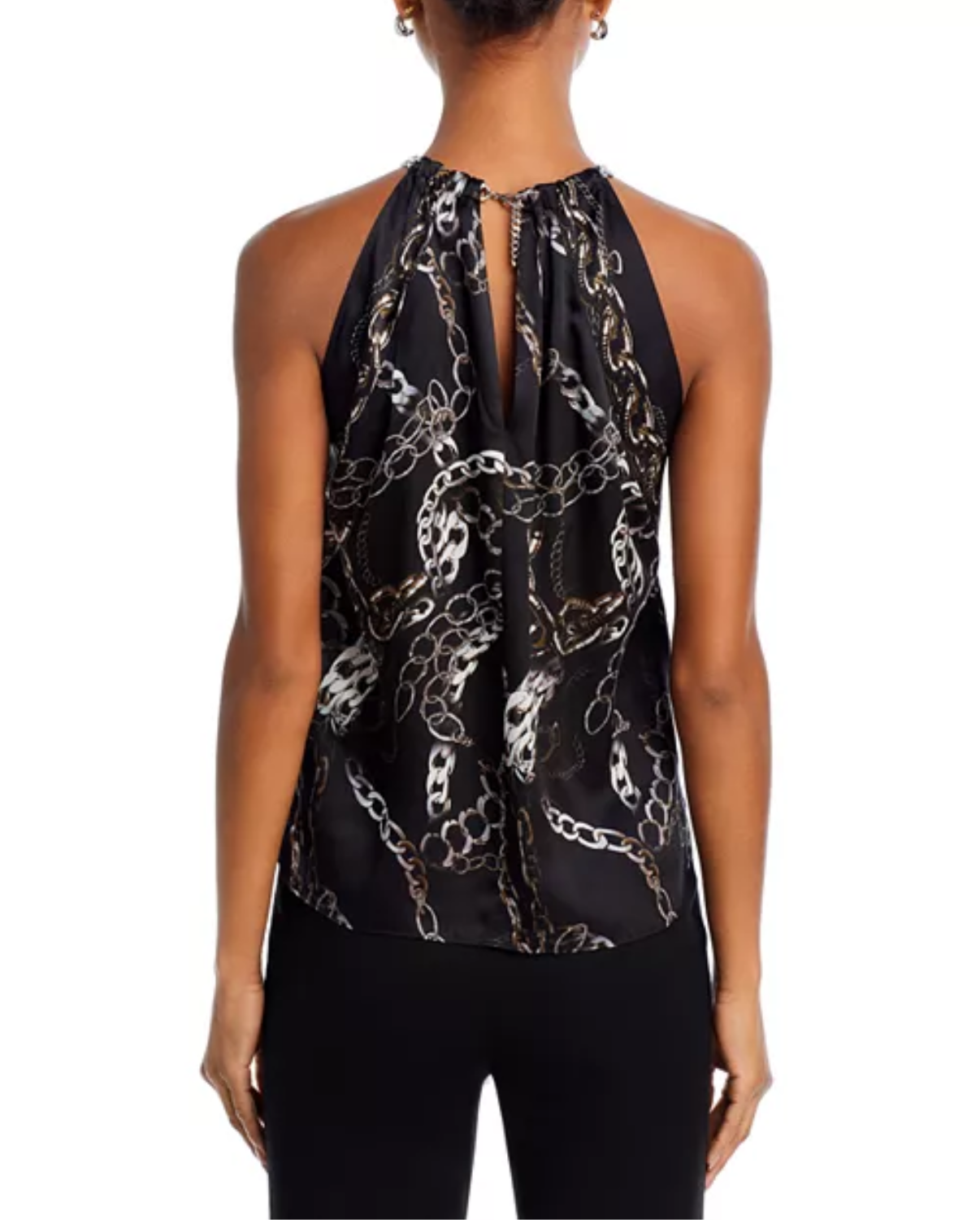 Silk Chain Scarf Top
