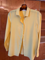 CÉLINE yellow silk shirt