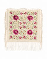 Antique Embroidered Piano Shawl