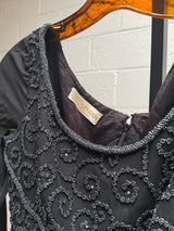 Beaded Gown with Full Silk Skirt