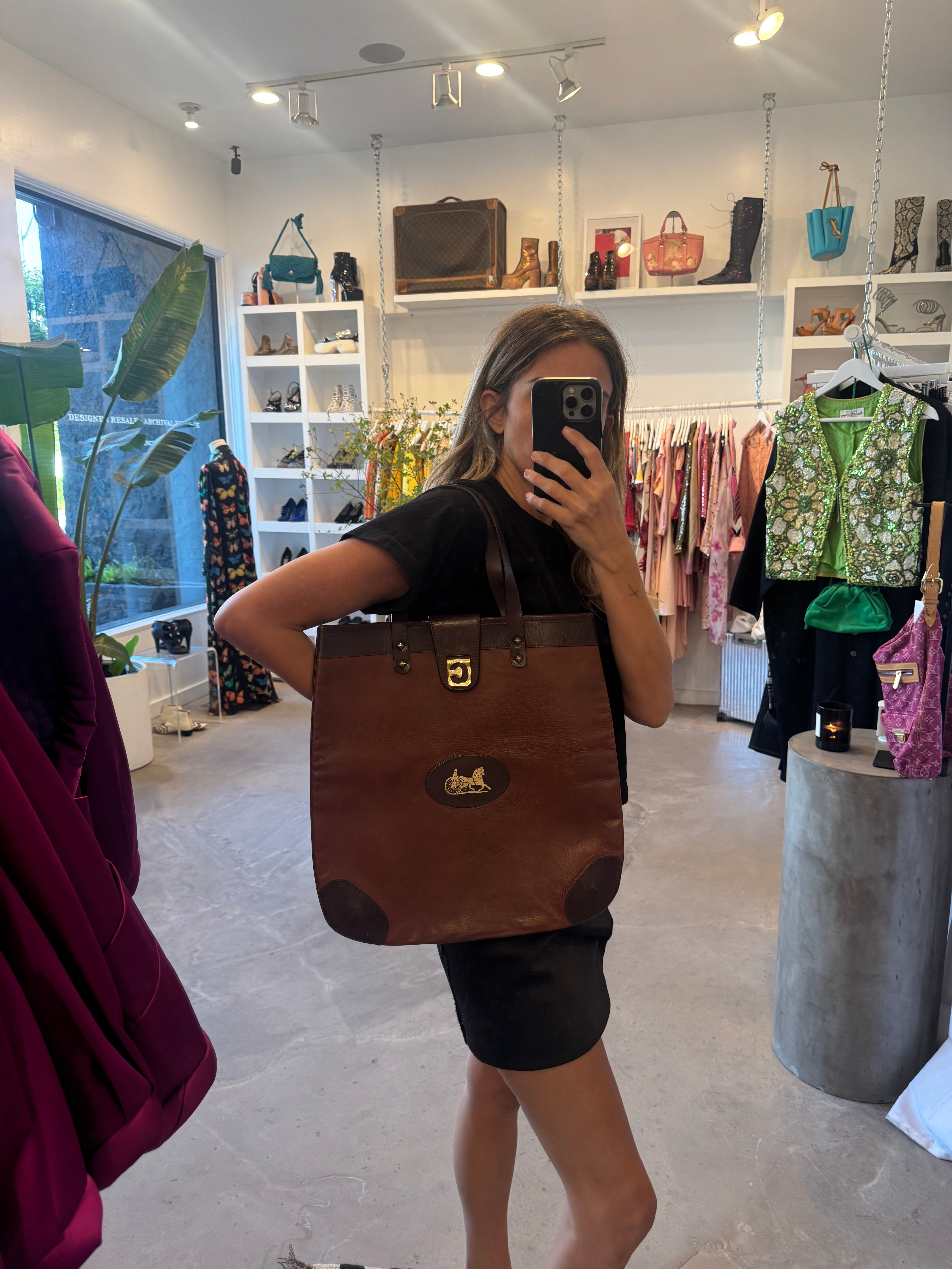 Vintage 80’s Celine Horse & Carriage Leather Tote