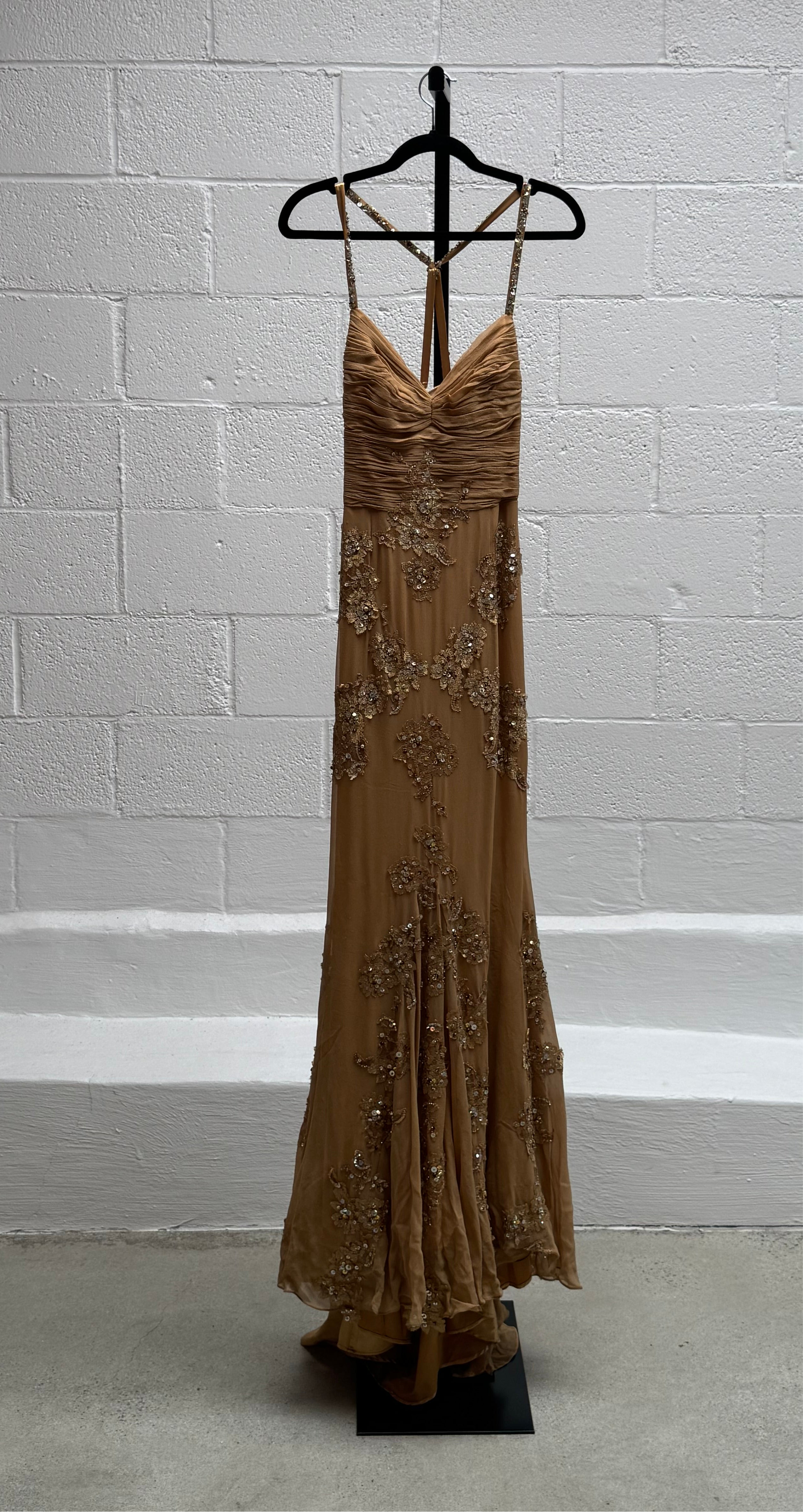 Stunning 1990's Gown with Beaded Detailing