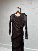 Sequins Netting over nude dress