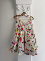 Polka Dot Floral Skirt