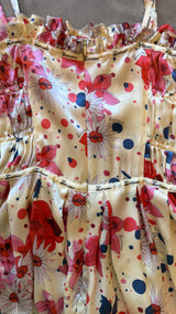 Vintage Silk Floral Dress