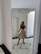 Polka Dot Floral Skirt