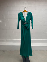Seafoam Green Gown with Crystal Bow