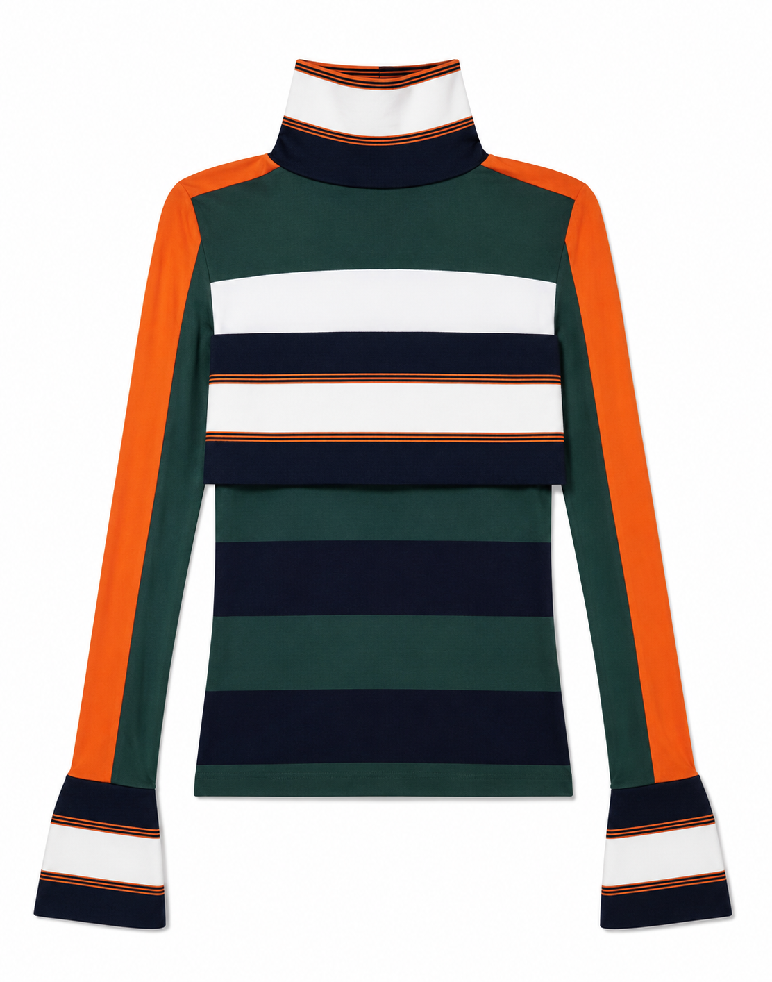 Stripe Turtleneck Long Sleeve Top 2017