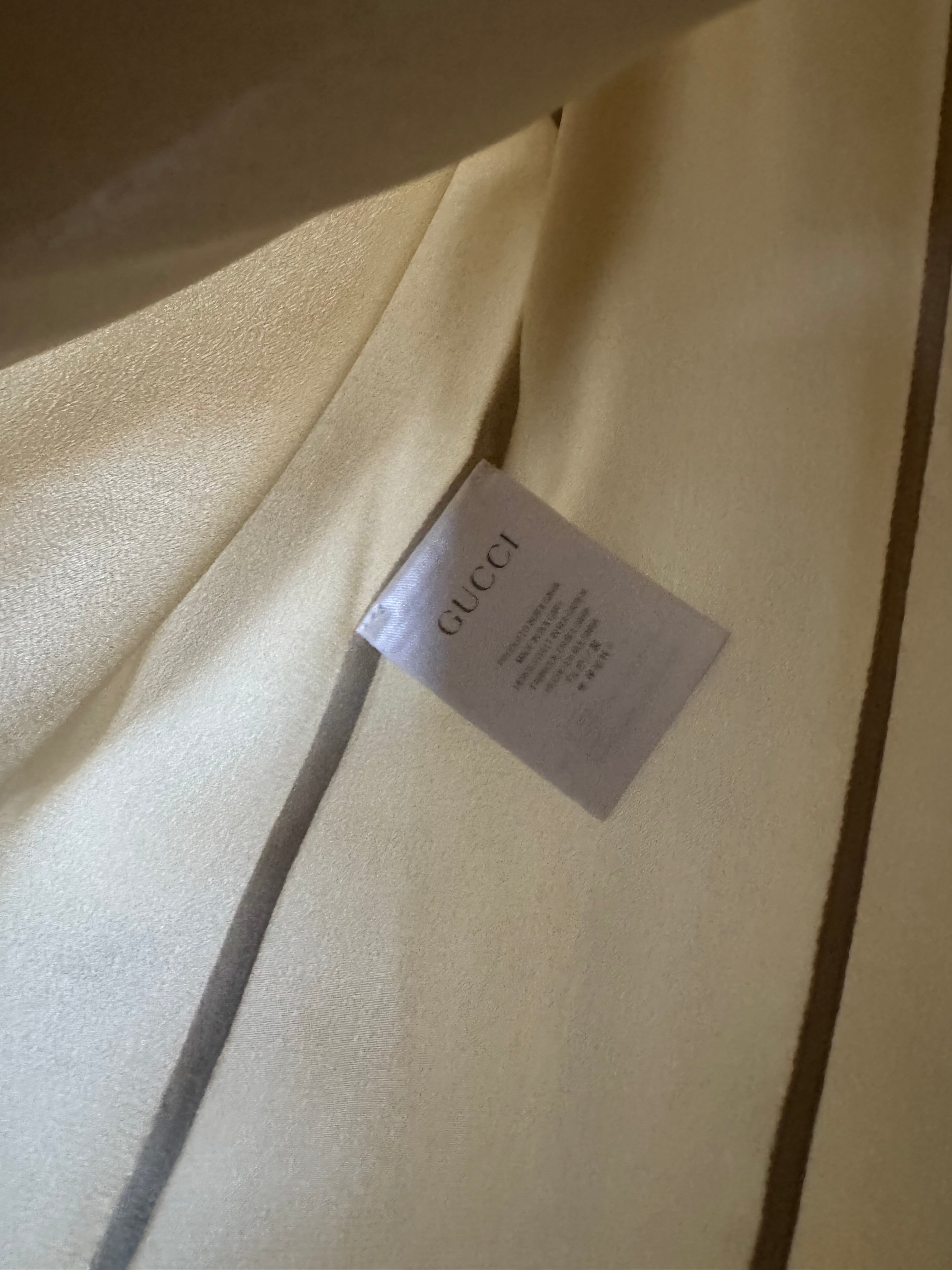 Beige Shirt With Bow Collar