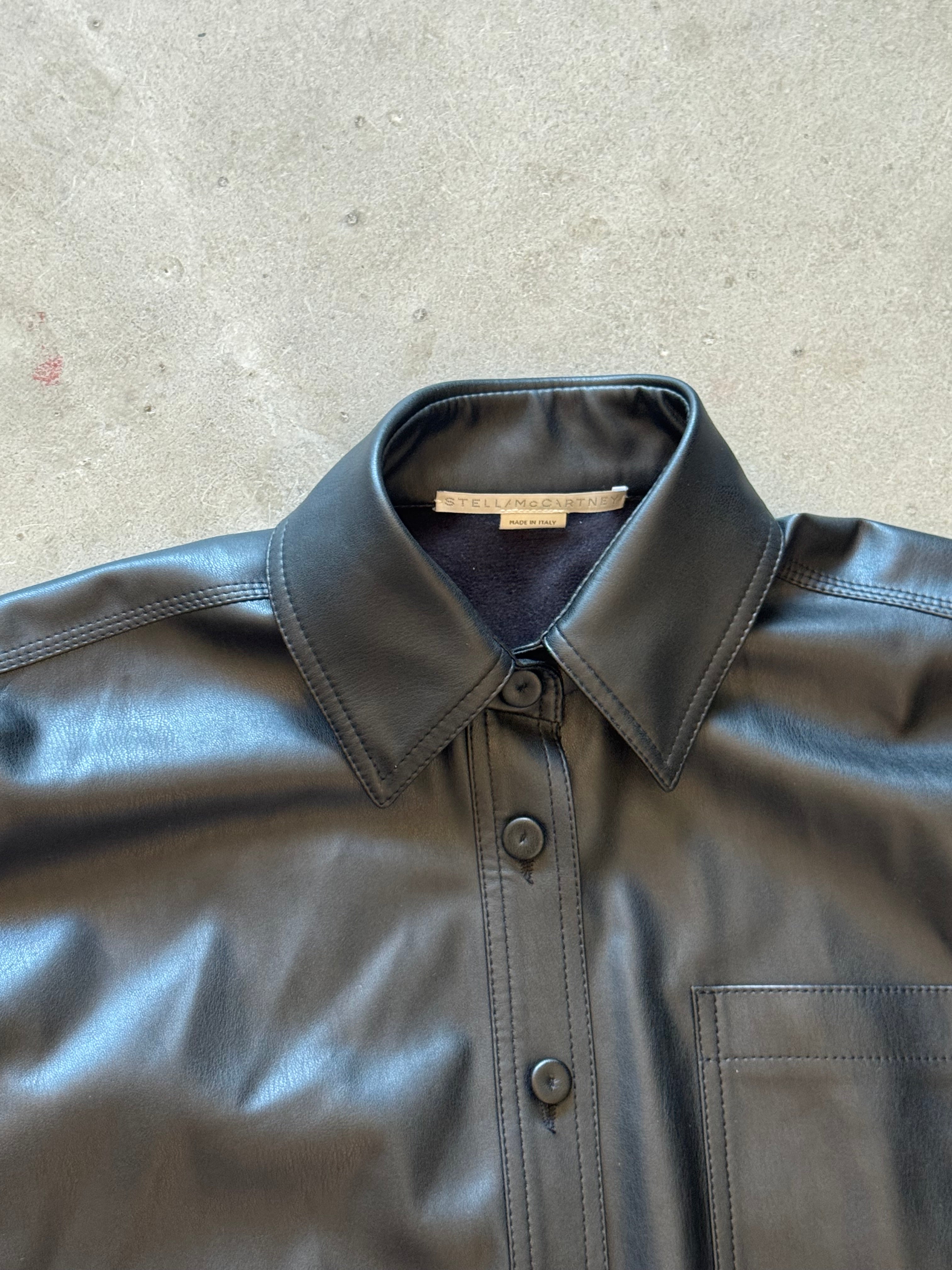 Faux Leather Shirt