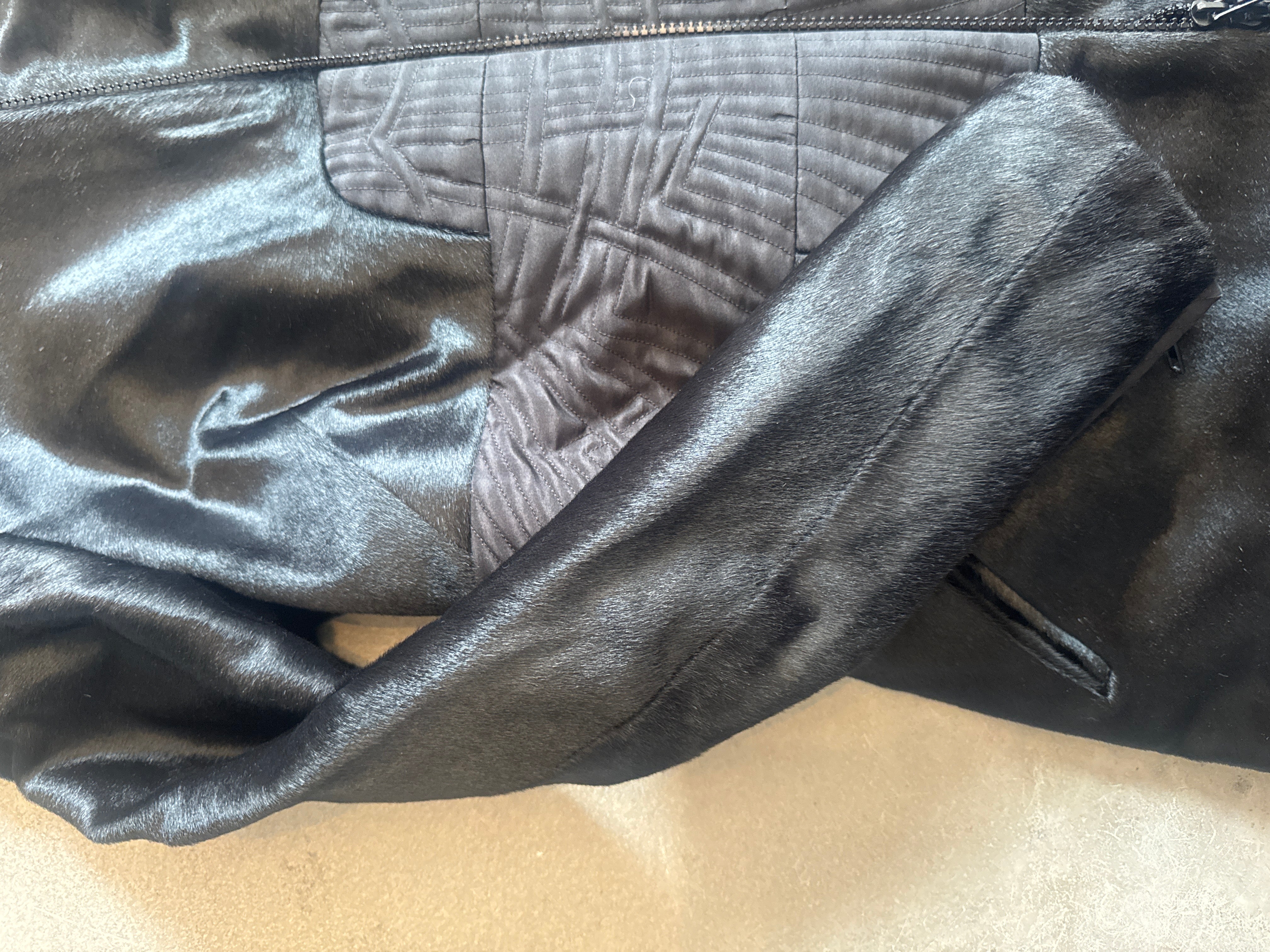 Vintage Black Pony Hair Jacket