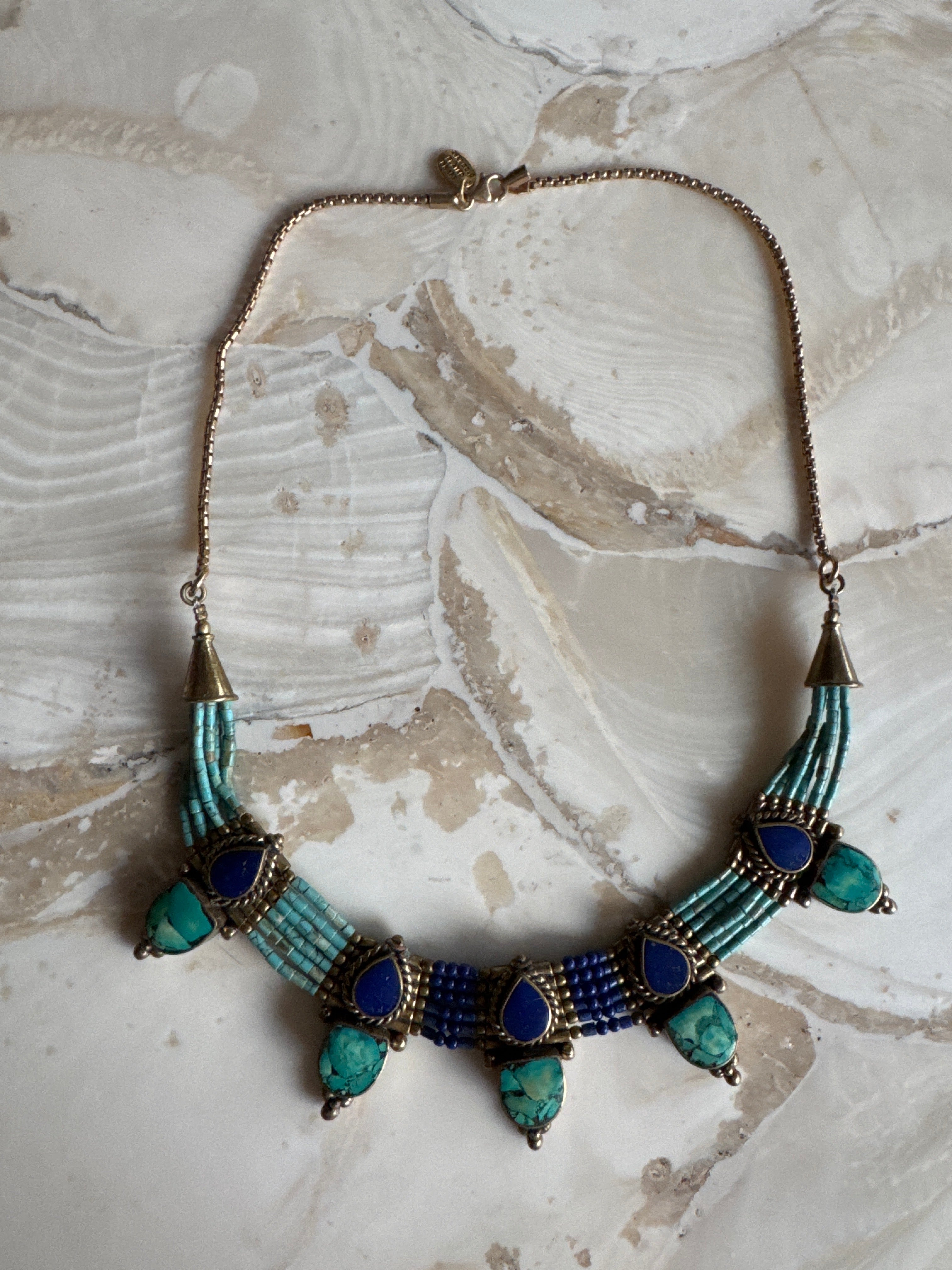 24k Gold and Turquoise Necklace