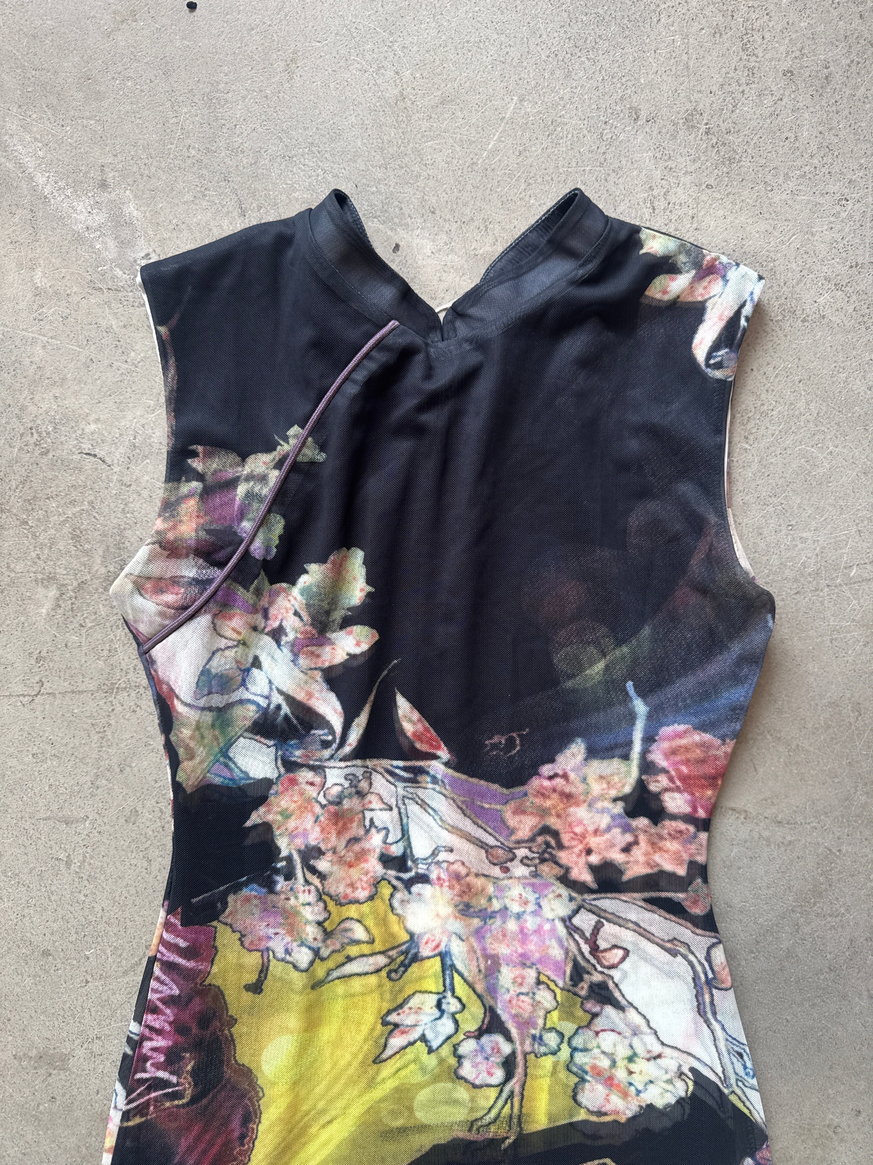 Floral Oriental Body con dress