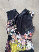 Floral Oriental Body con dress