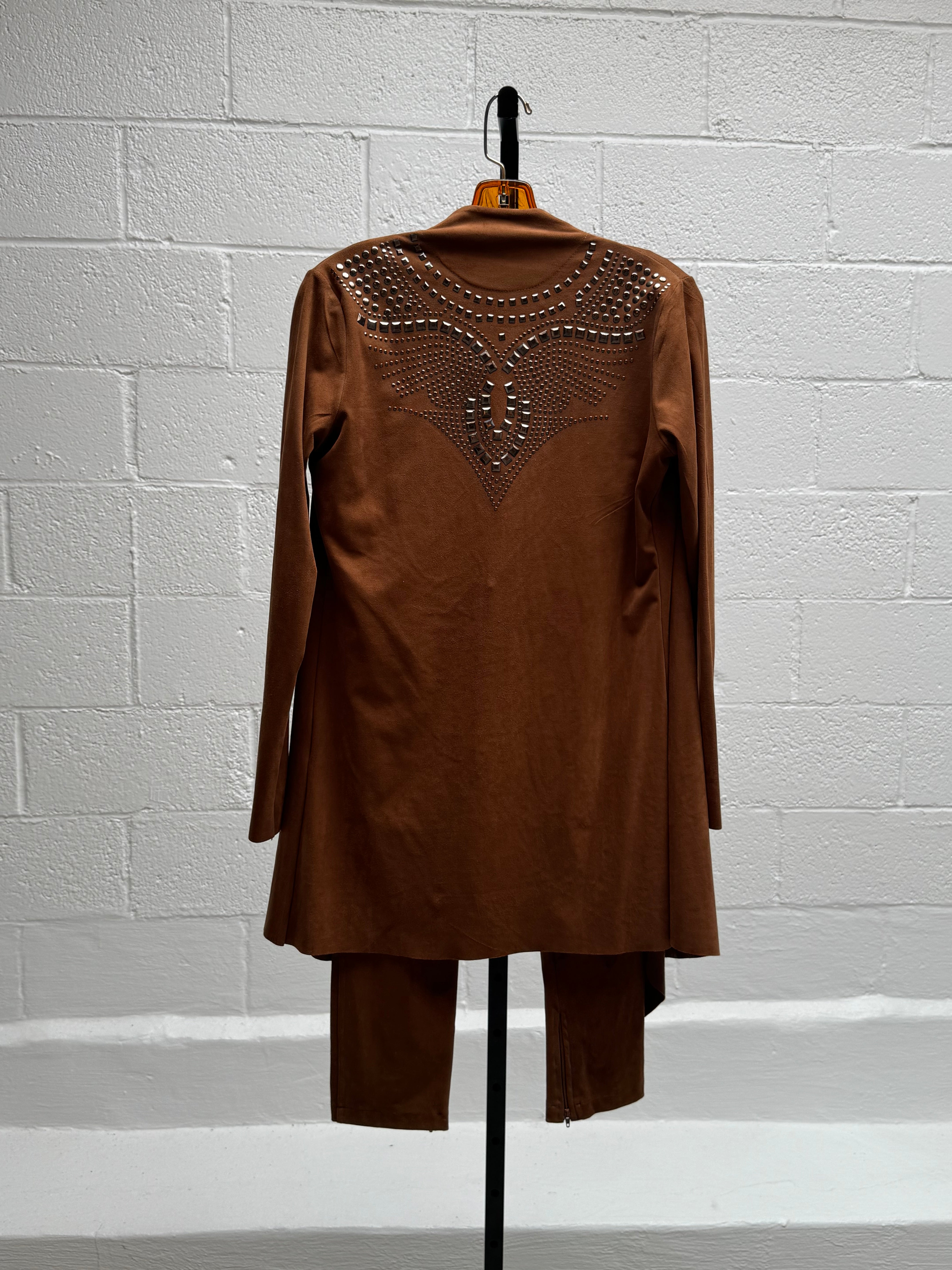 Vintage Suede Like Studded Suit