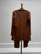 Vintage Suede Like Studded Suit