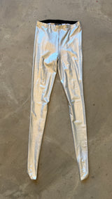 Silver Leggings With Stockings