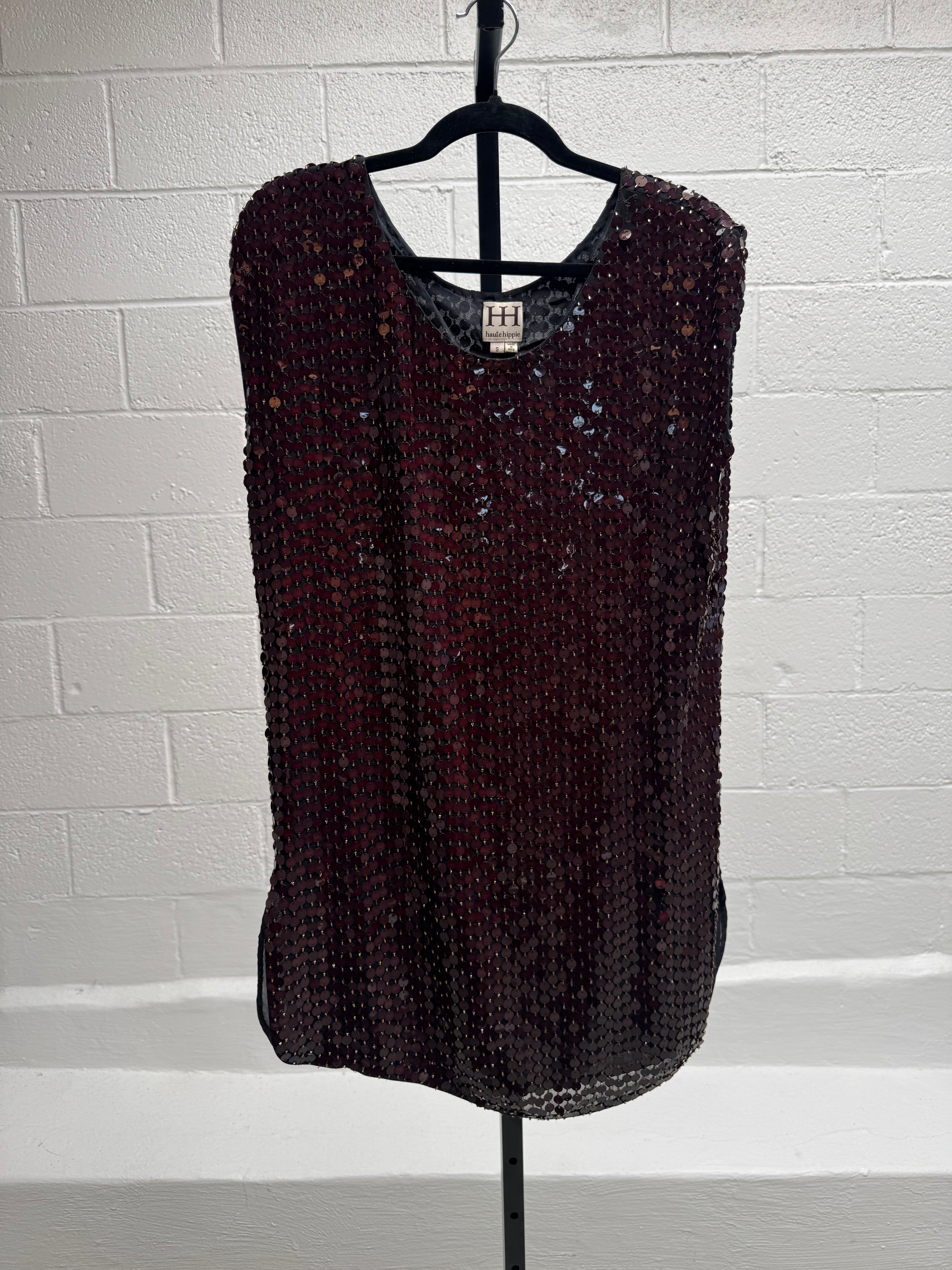 Sequins Red Beaded Top