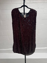 Sequins Red Beaded Top