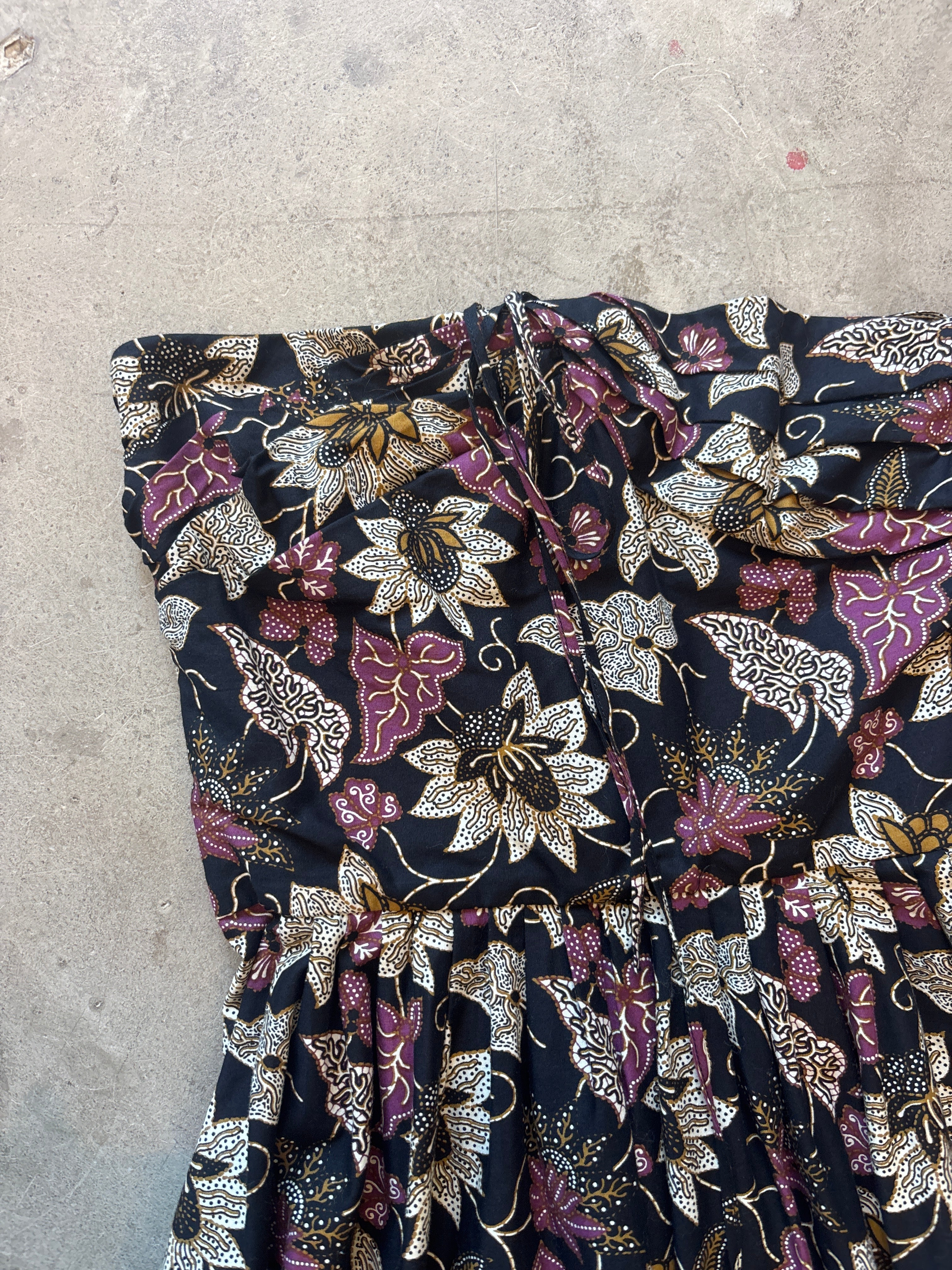 Blue Purple Floral Dress
