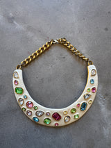 Enamel Bejeweled Necklace