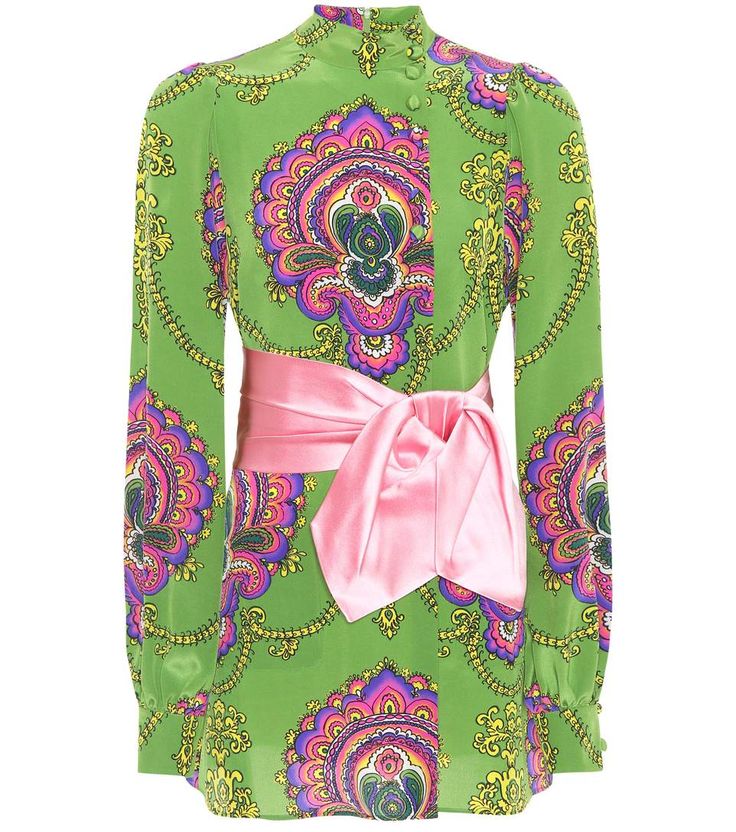 Graphic Print Tunic with Detachable Bow 2018