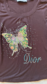 Brown Butterfly T-Shirt early 2000's
