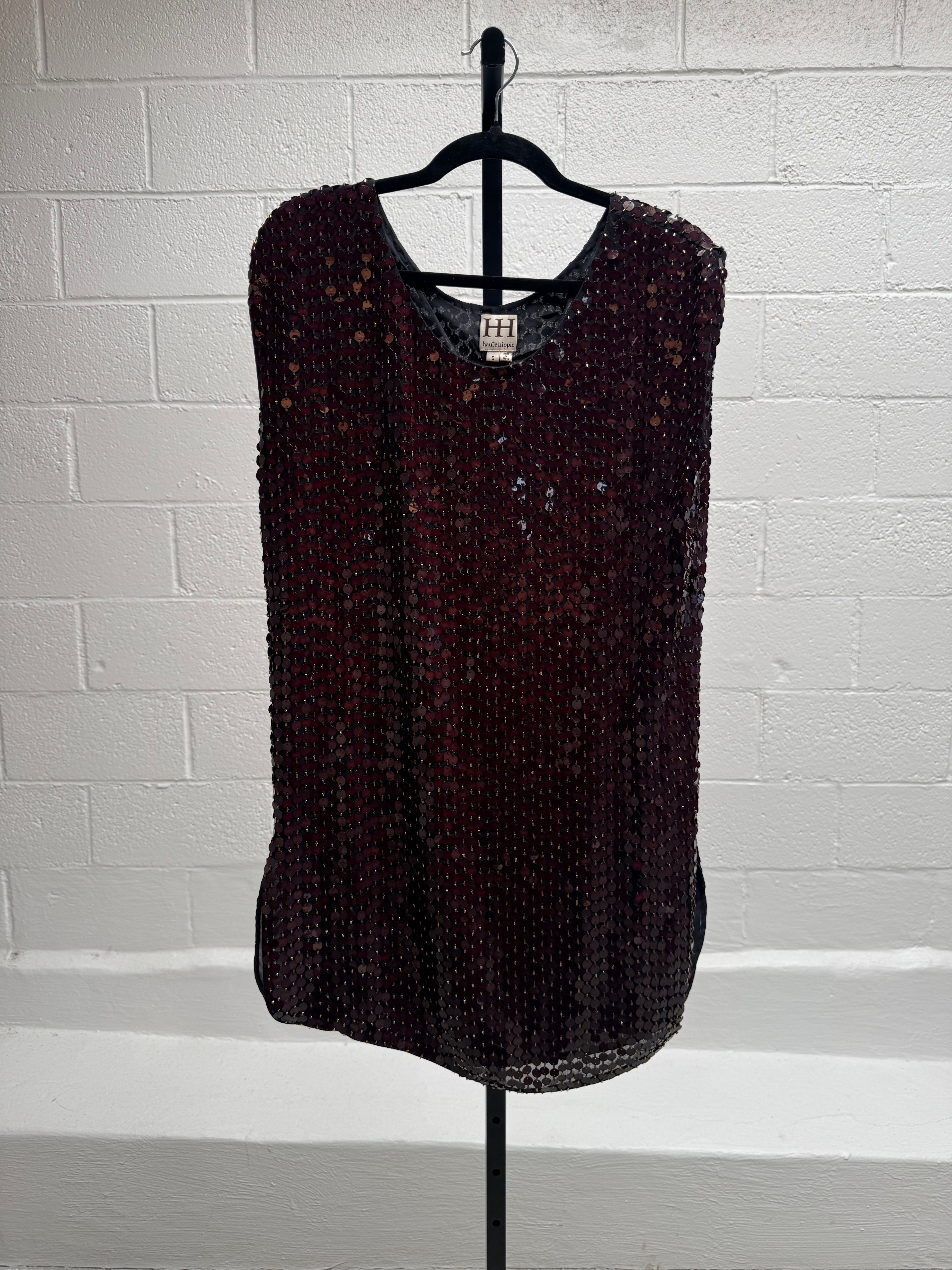 Sequins Red Beaded Top