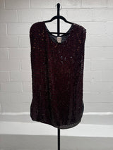 Sequins Red Beaded Top