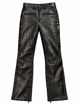 Patent & Cracked Leather Pants