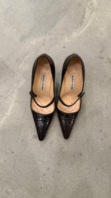 Brown Alligator Heels