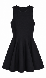 Black Ribbed Midi Dress
