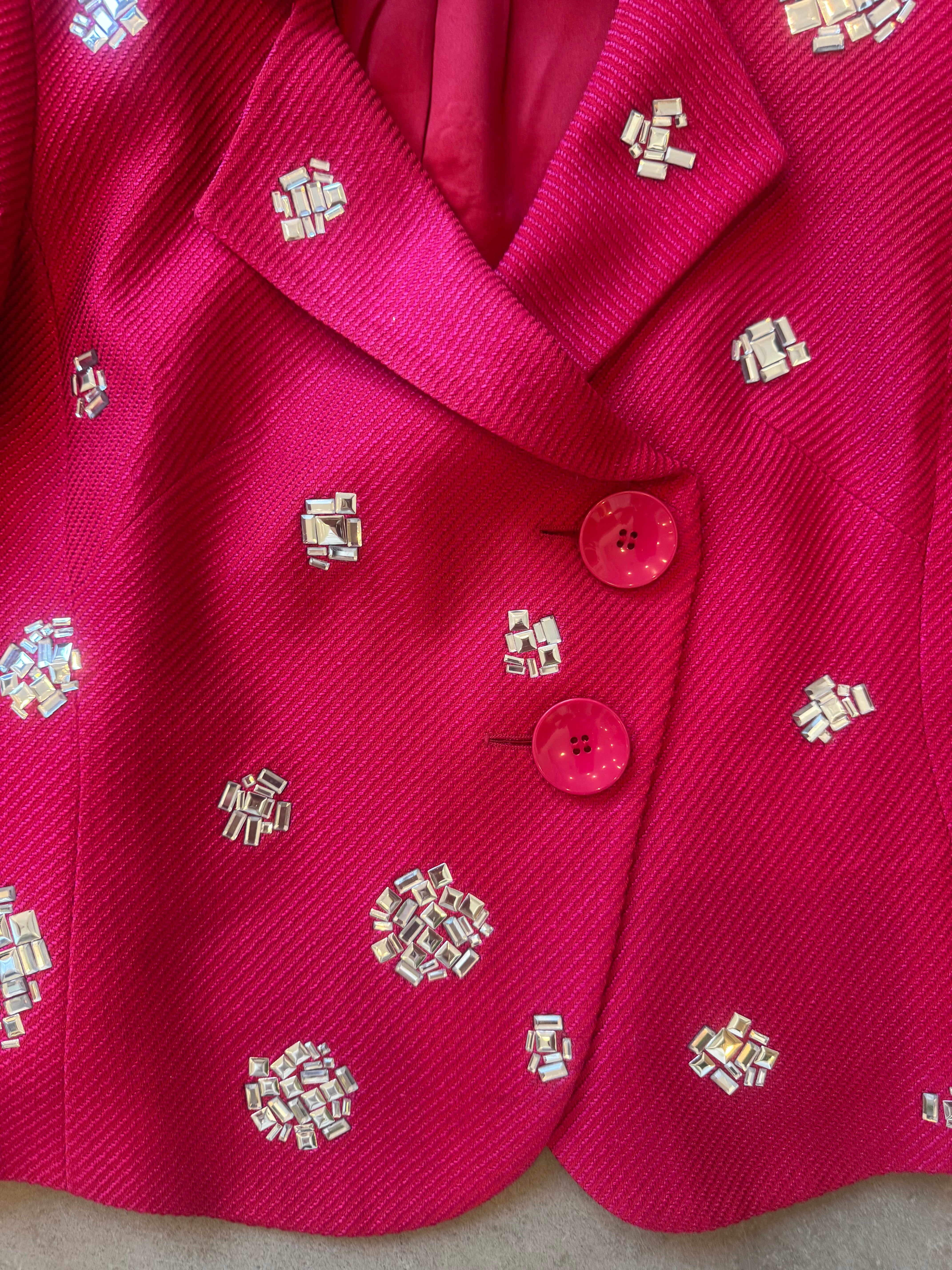 Red and Diamanté Blazer