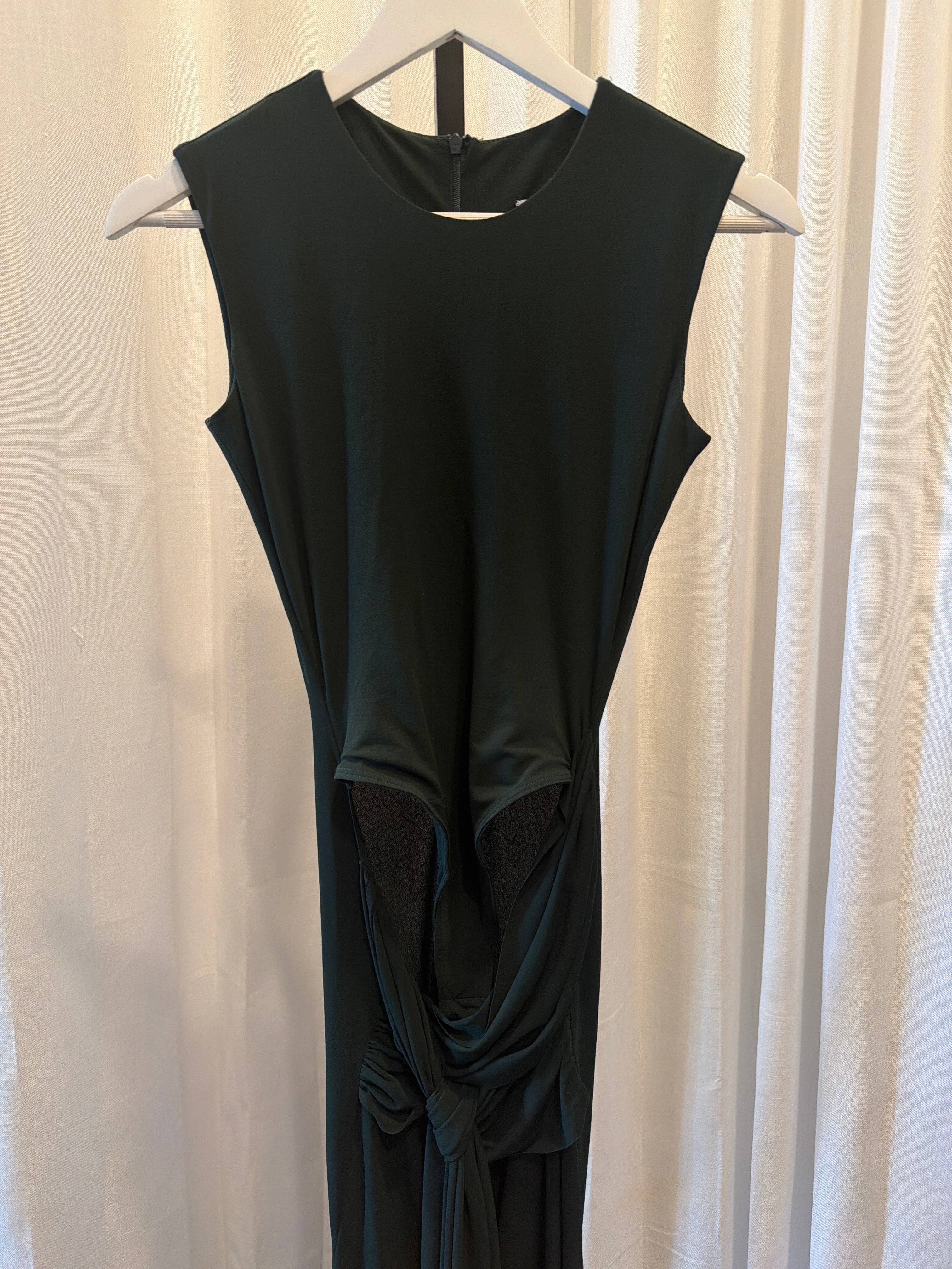 Forest Green Draped Dress