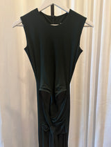 Forest Green Draped Dress