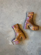 Platform Brocade Boots