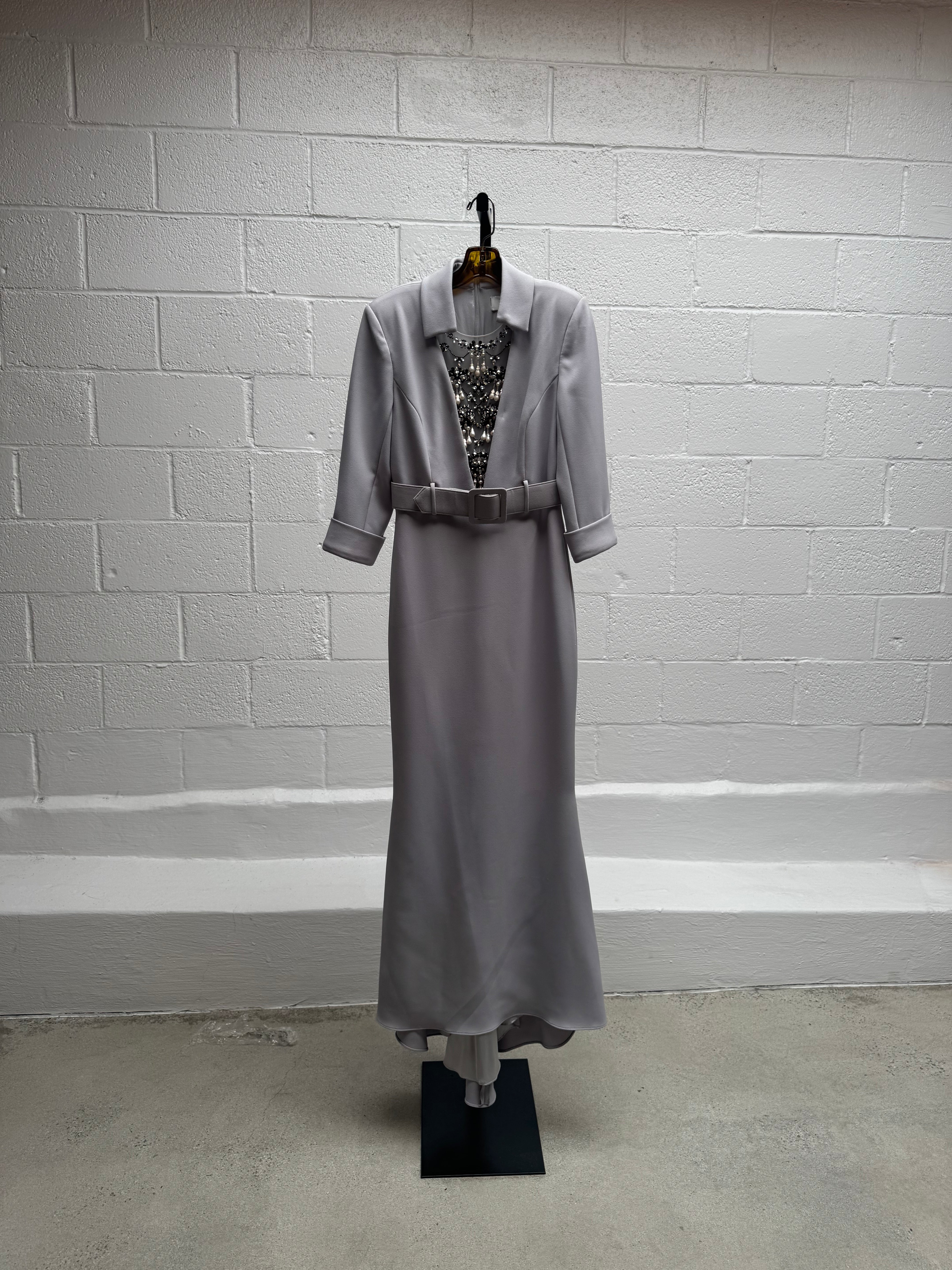 Grey Dress with Beading