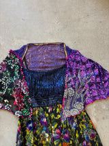 Purple & Blue Beaded Gown