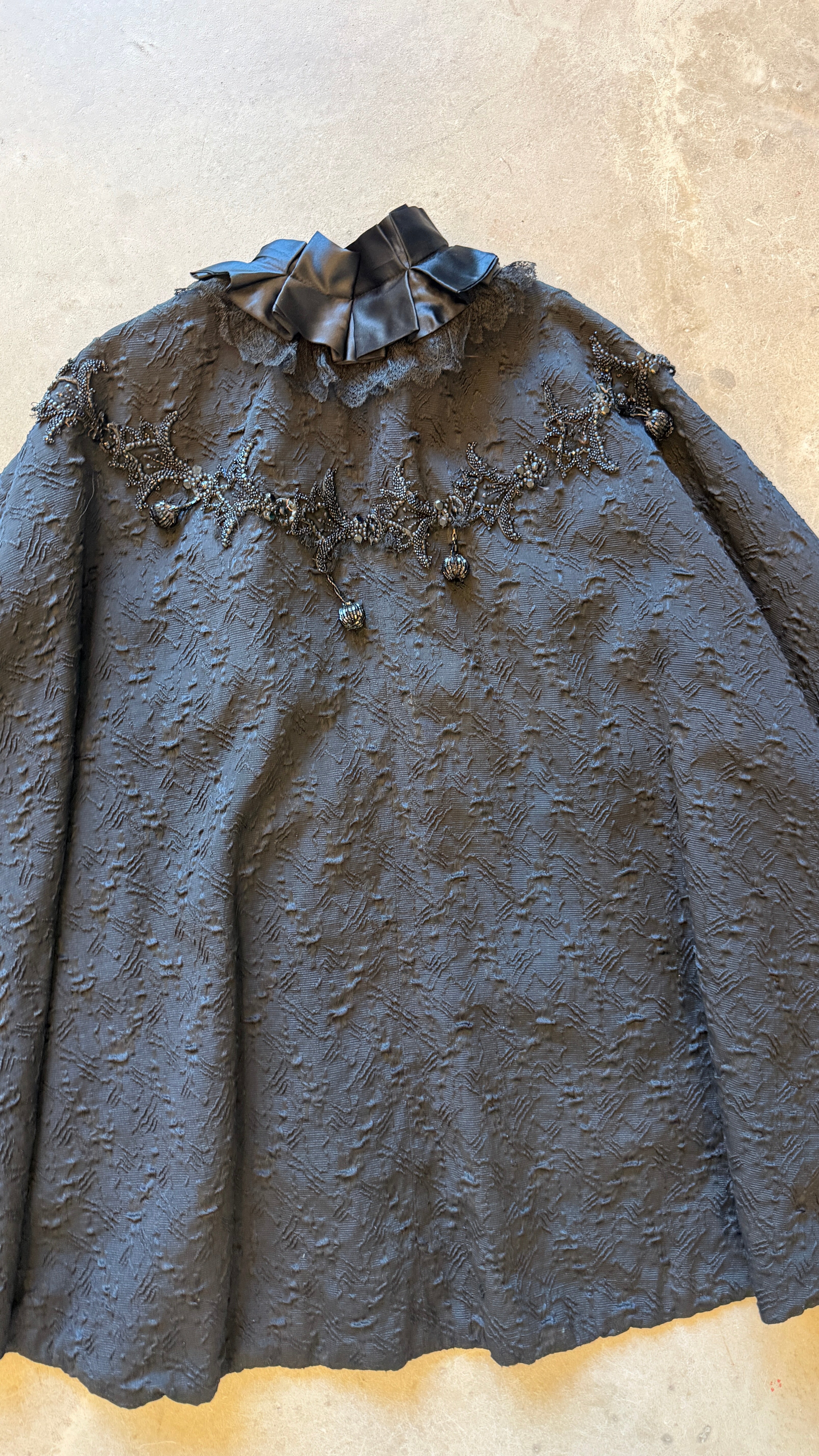 Victorian Black Beaded Cape