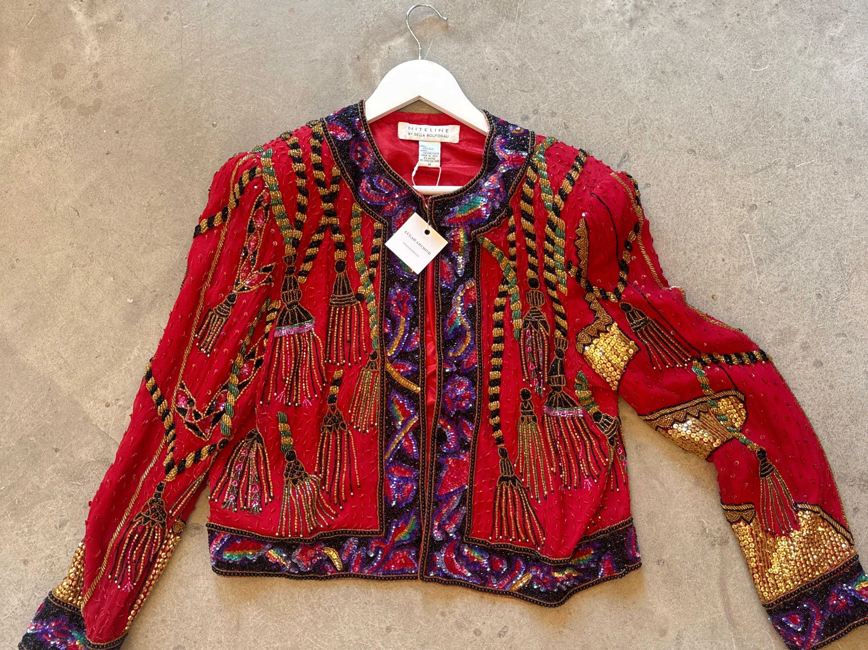 Beaded Tassle 80s Jacket