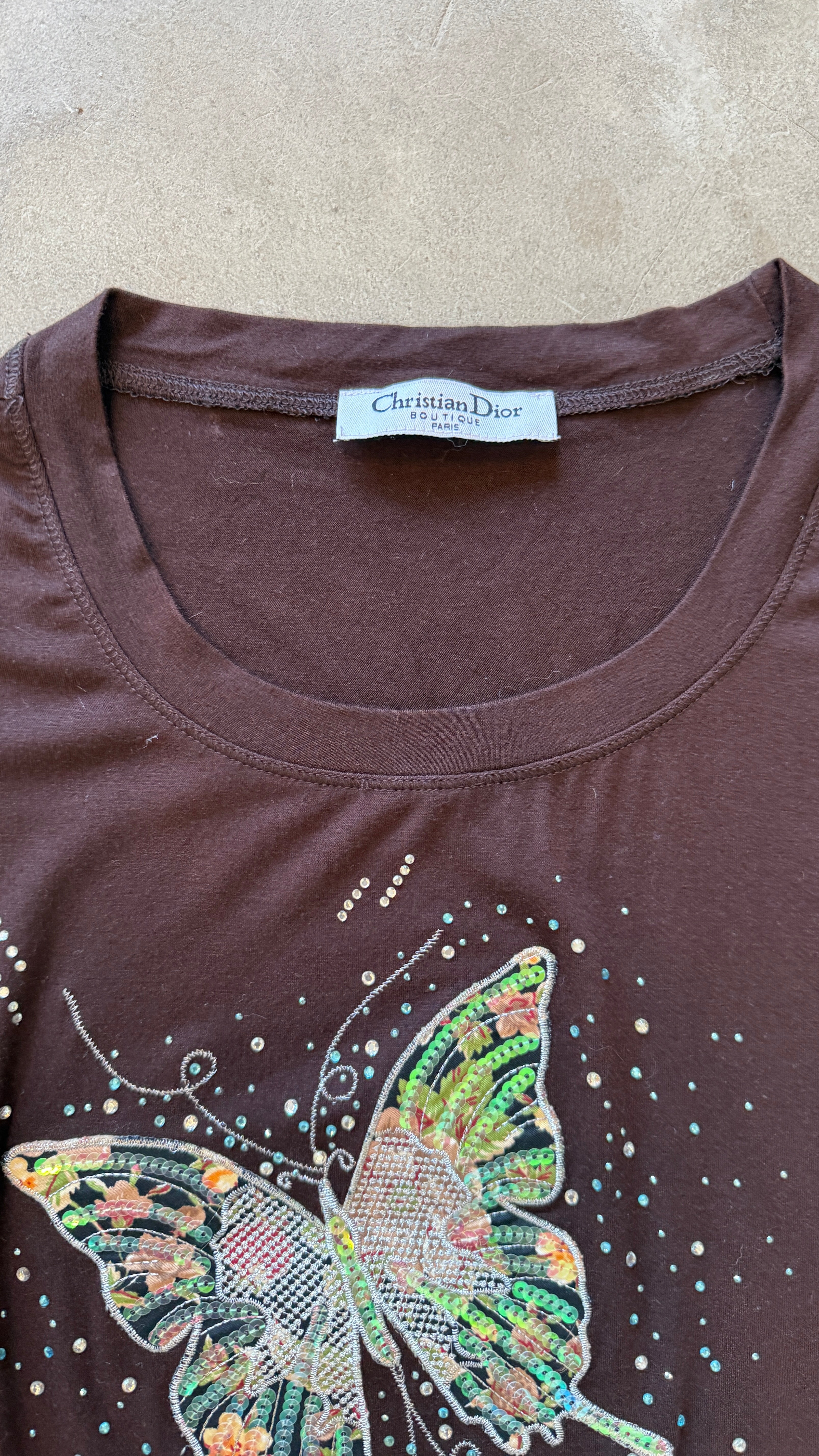 Brown Butterfly T-Shirt early 2000's