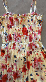 Vintage Silk Floral Dress