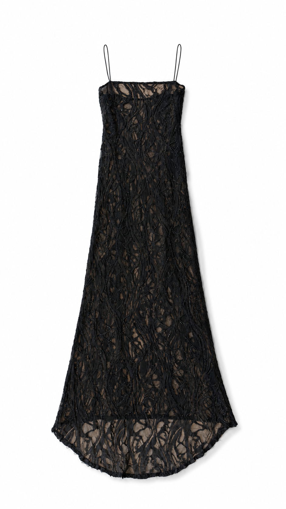 Black Lace Beaded Dress