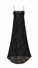 Black Lace Beaded Dress