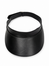 Black Leather Custom-Made Visor Hat