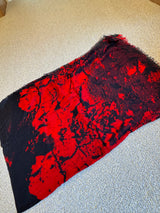 Black and Red Silk Scarf
