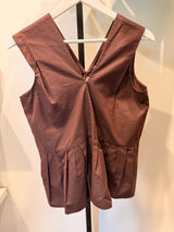 Brown Peplum Top