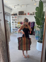 Striped Woven Bag